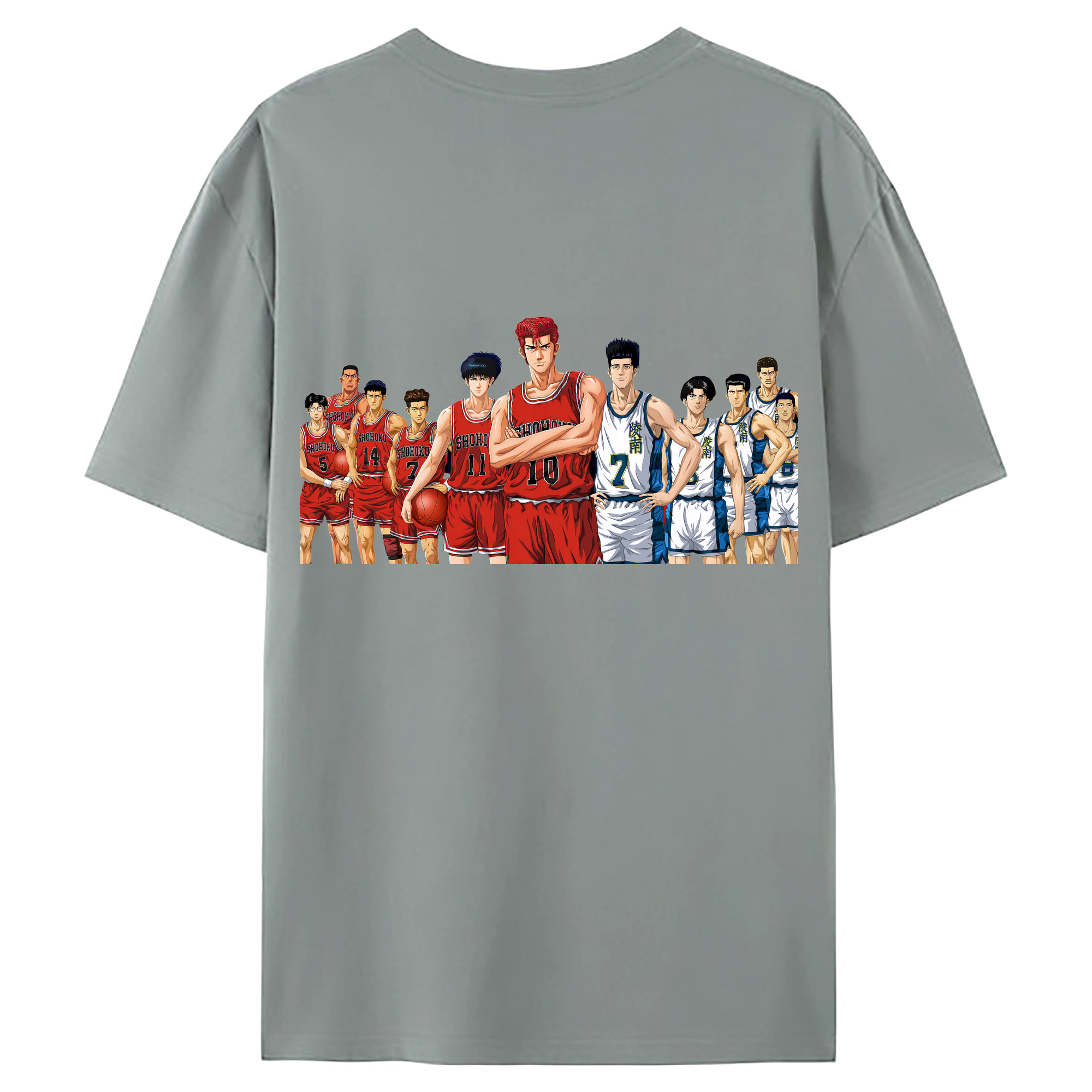 （画像用） SLAM DUNK／スラムダンク 綿100％ メンズ半袖Tシャツ（バックプリント） 通気性